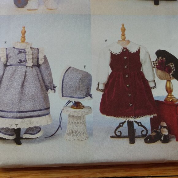 Vintage 23" Doll Clothes Sewing Pattern Prairie Pioneer Dress Modern Outfit 6373 - Picture 3 of 8